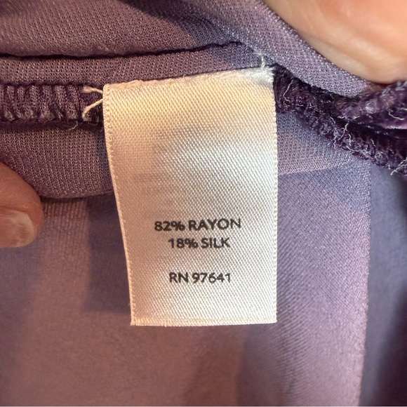 J. Jill Deep Purple Velvet Shirt - Picture 4 of 5